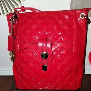 Red crossbody purse